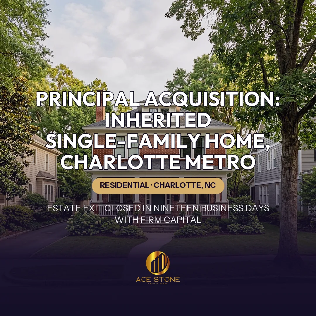 Traditional brick single-family home in a Charlotte metro neighborhood.