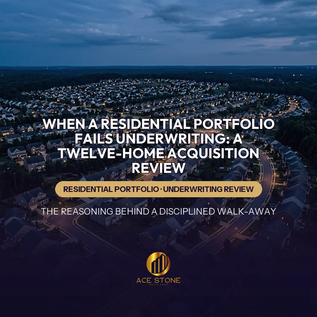 Moody dusk aerial of a large American residential subdivision.