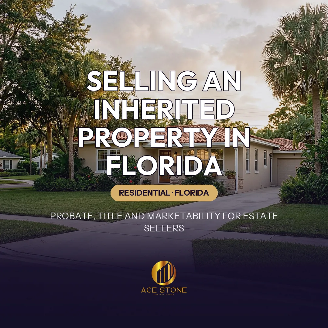 Established single-story Florida residence with mature landscaping representing an inherited estate property.