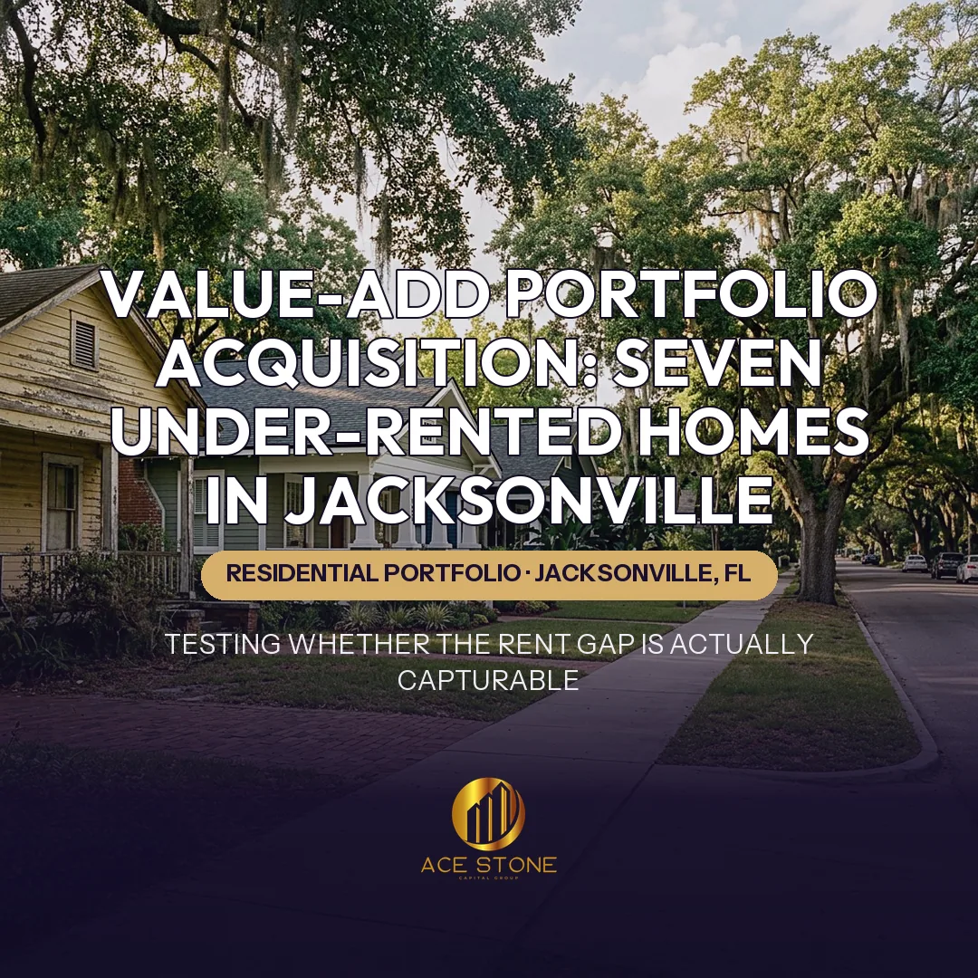 Established Jacksonville neighborhood showing renovated and older housing stock side by side.