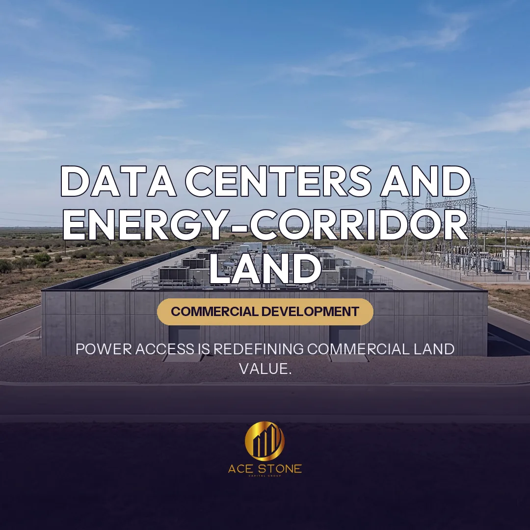 Data center and adjacent power infrastructure.