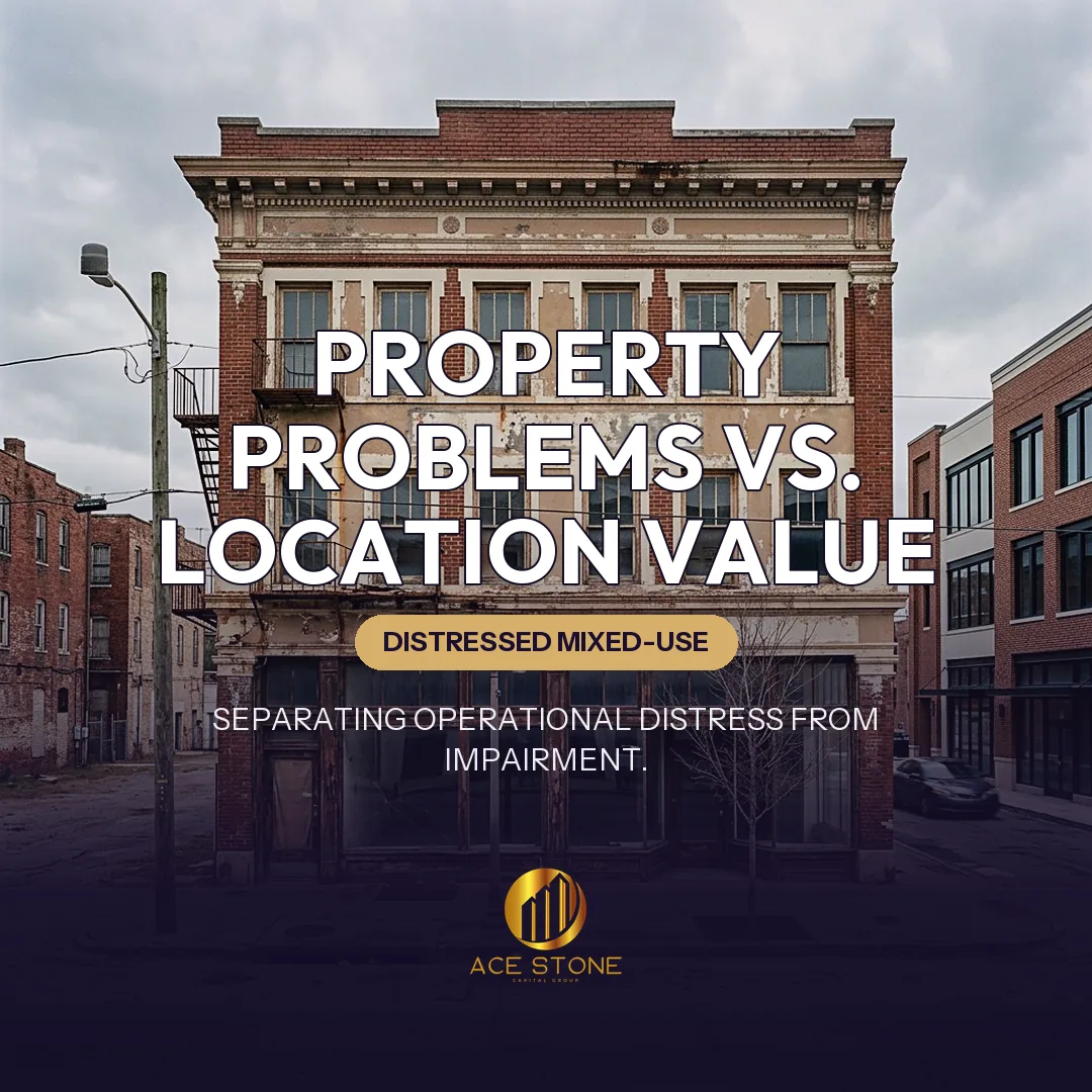 Older Jacksonville mixed-use building on a transitioning commercial corridor.
