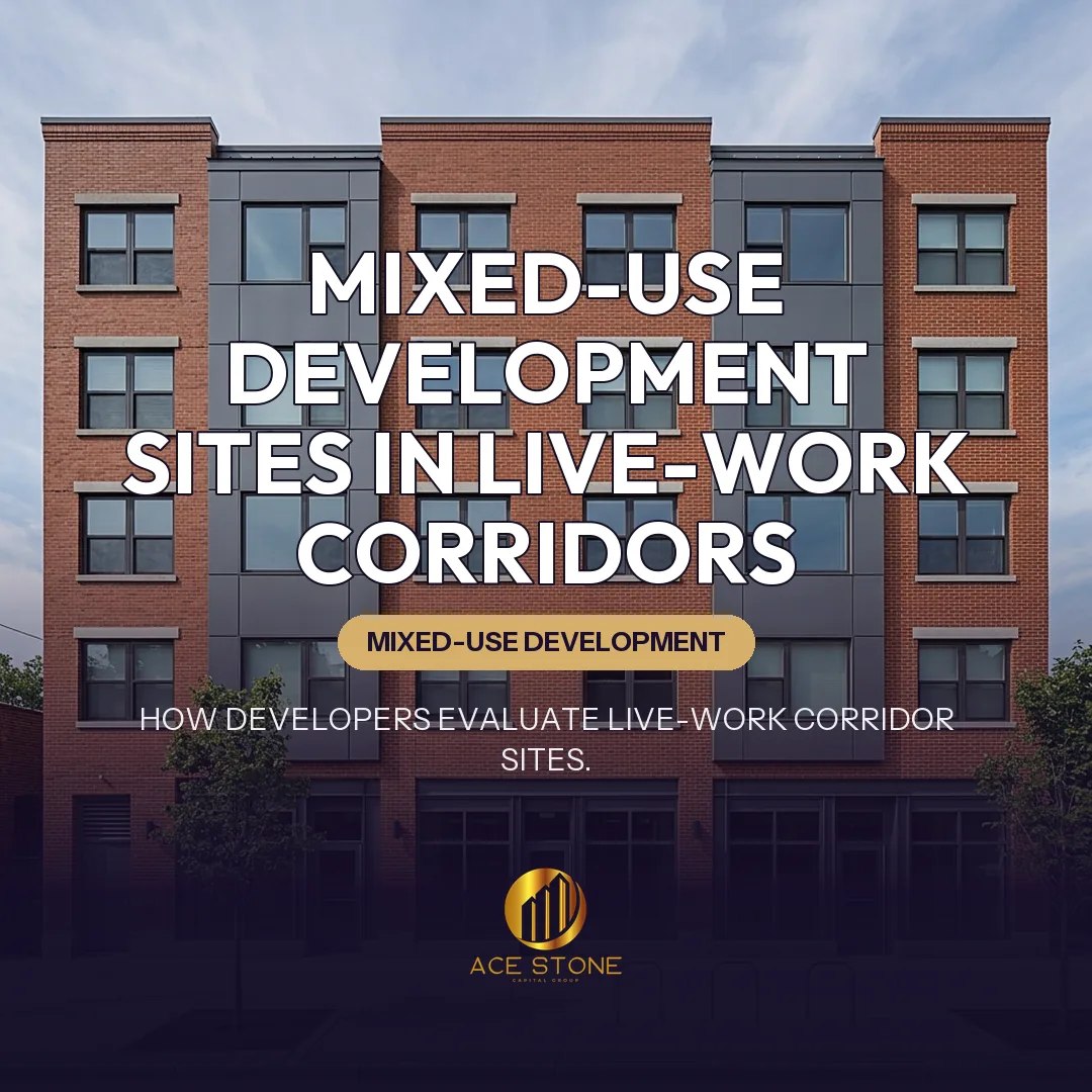 Urban mixed-use infill building.