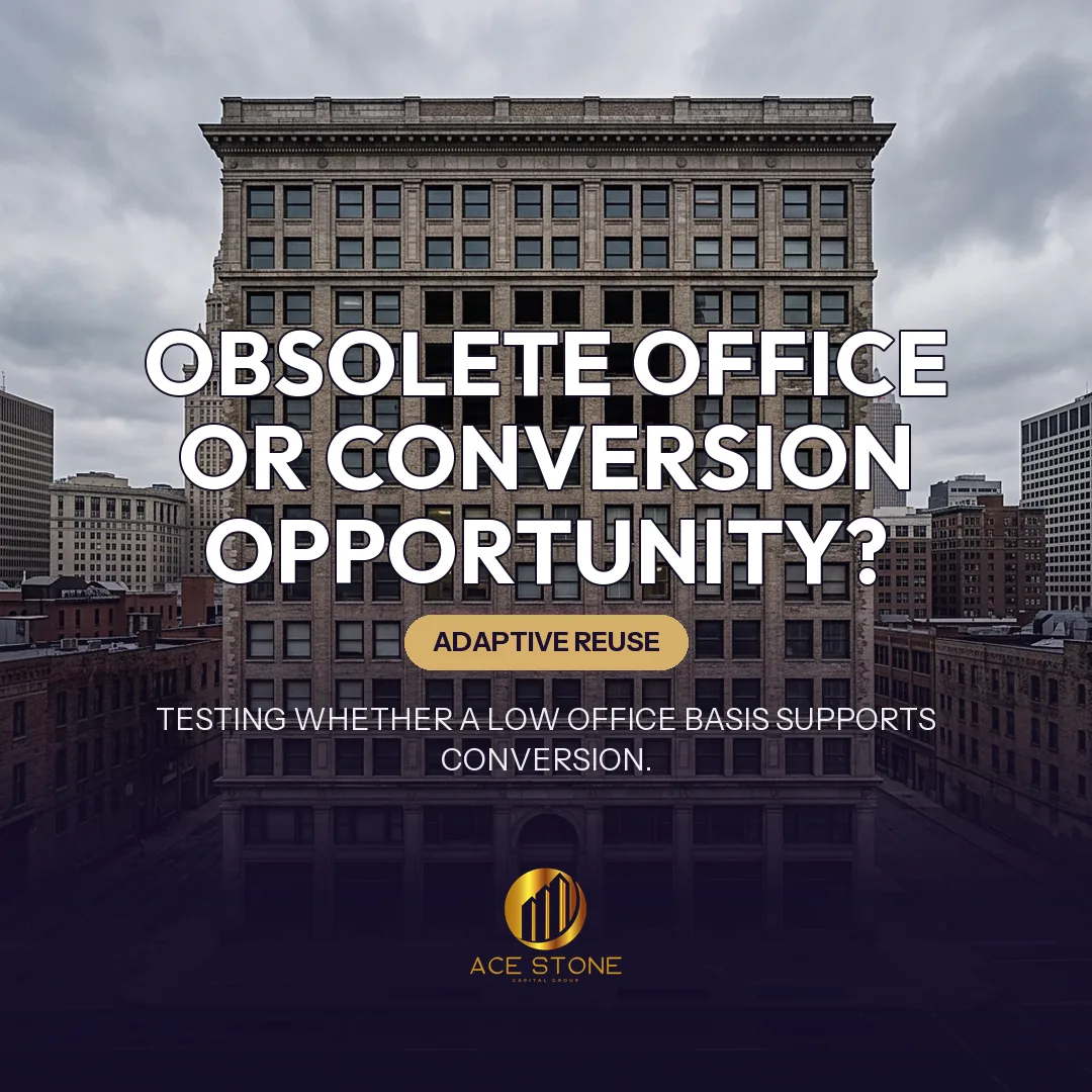 Older downtown Cleveland office tower.