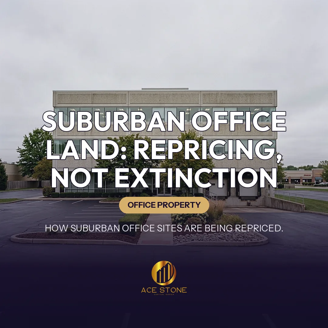 Suburban office building.