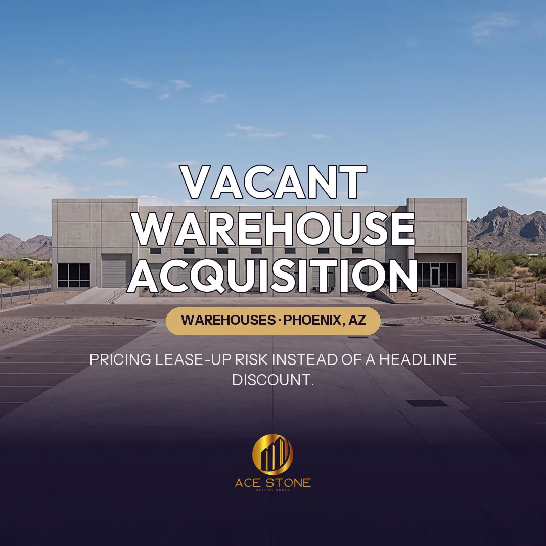 Vacant Phoenix industrial warehouse.