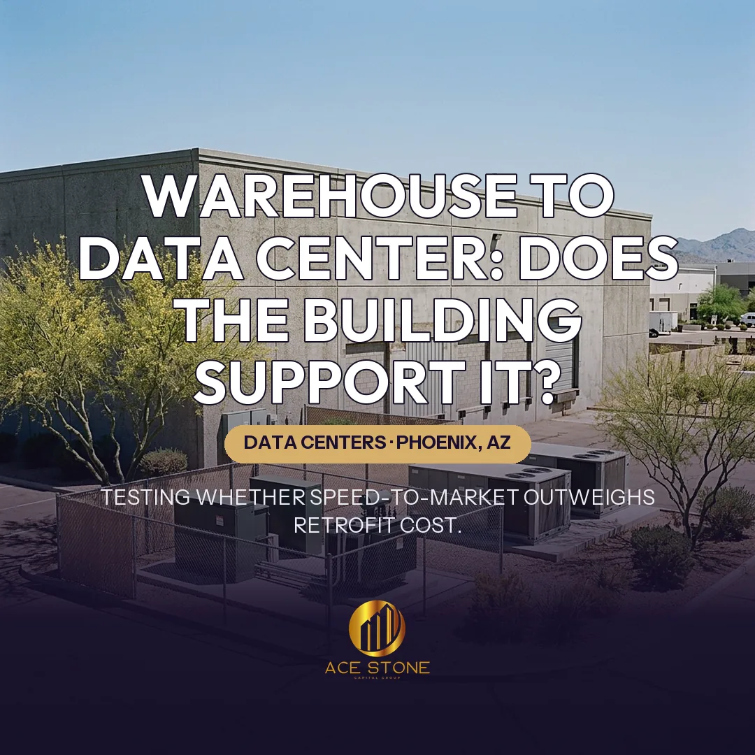 Phoenix industrial warehouse with added electrical and cooling equipment.