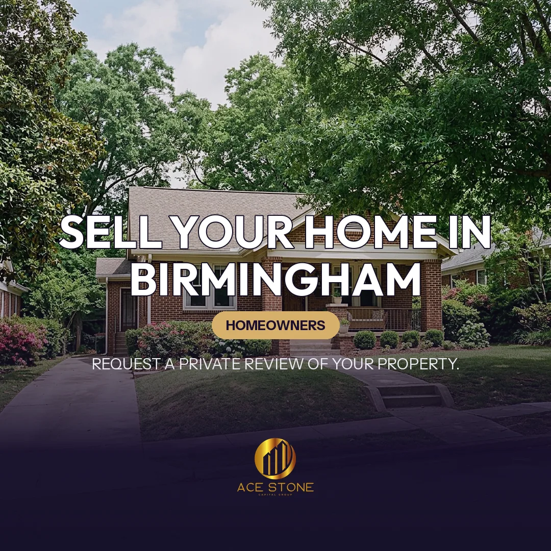 Residential streetscape representing single-family housing in Birmingham, Alabama.