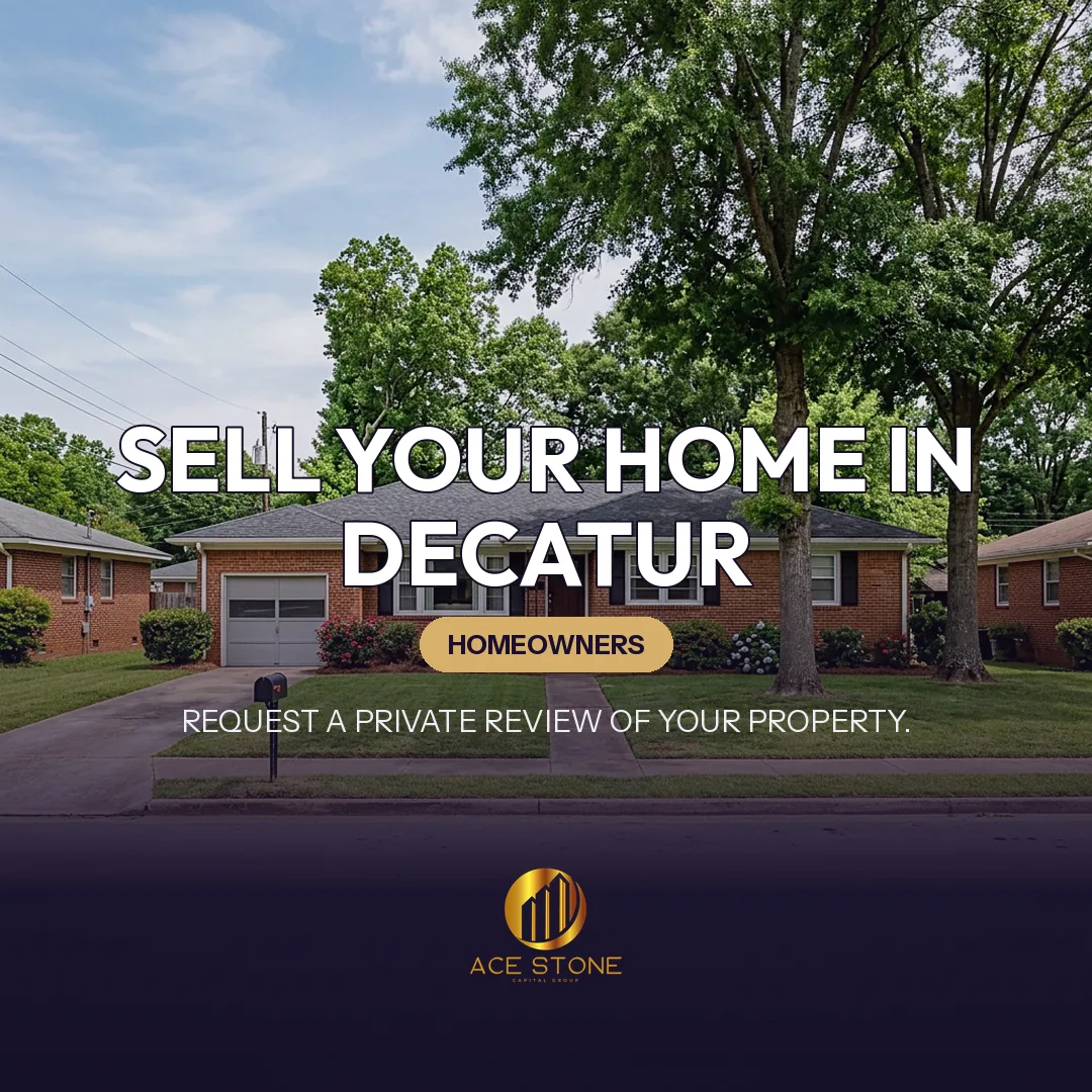 Residential streetscape representing single-family housing in Decatur, Alabama.