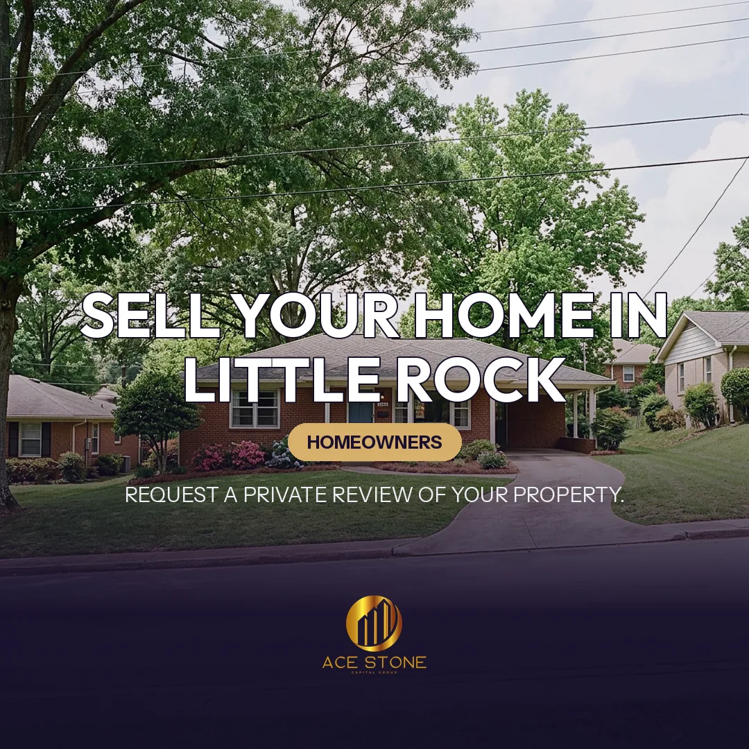 Residential streetscape representing single-family housing in Little Rock, Arkansas.