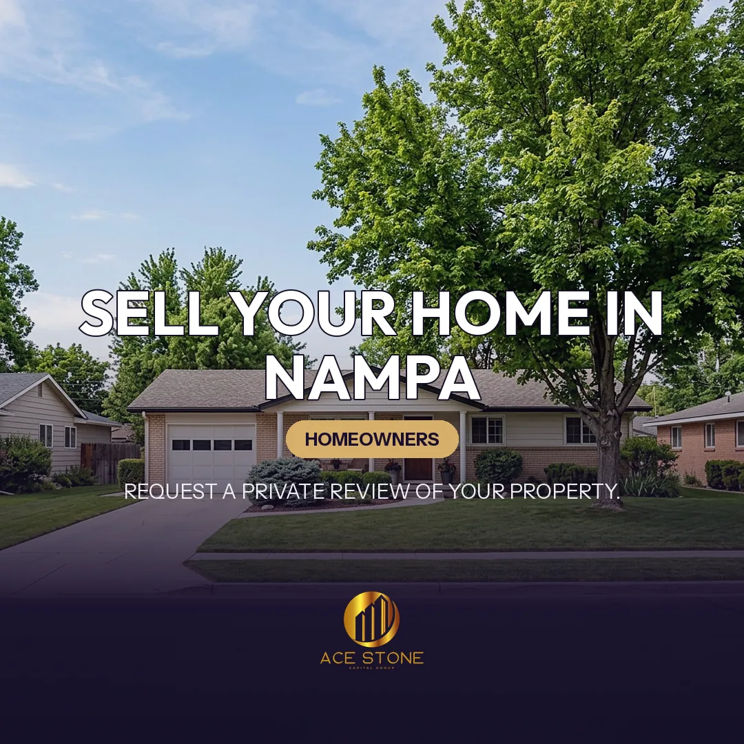 Residential streetscape representing single-family housing in Nampa, Idaho.