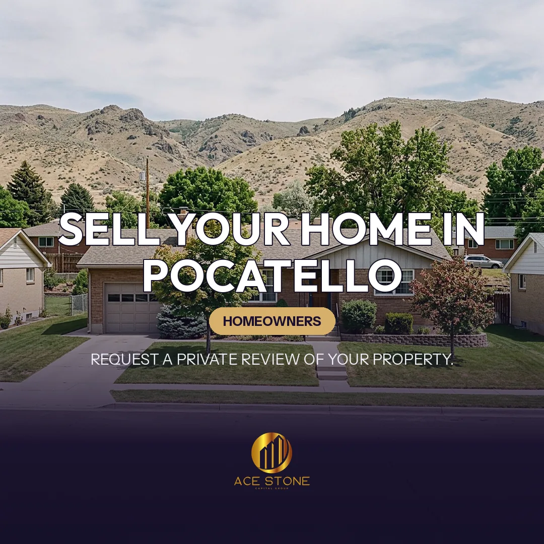 Residential streetscape representing single-family housing in Pocatello, Idaho.