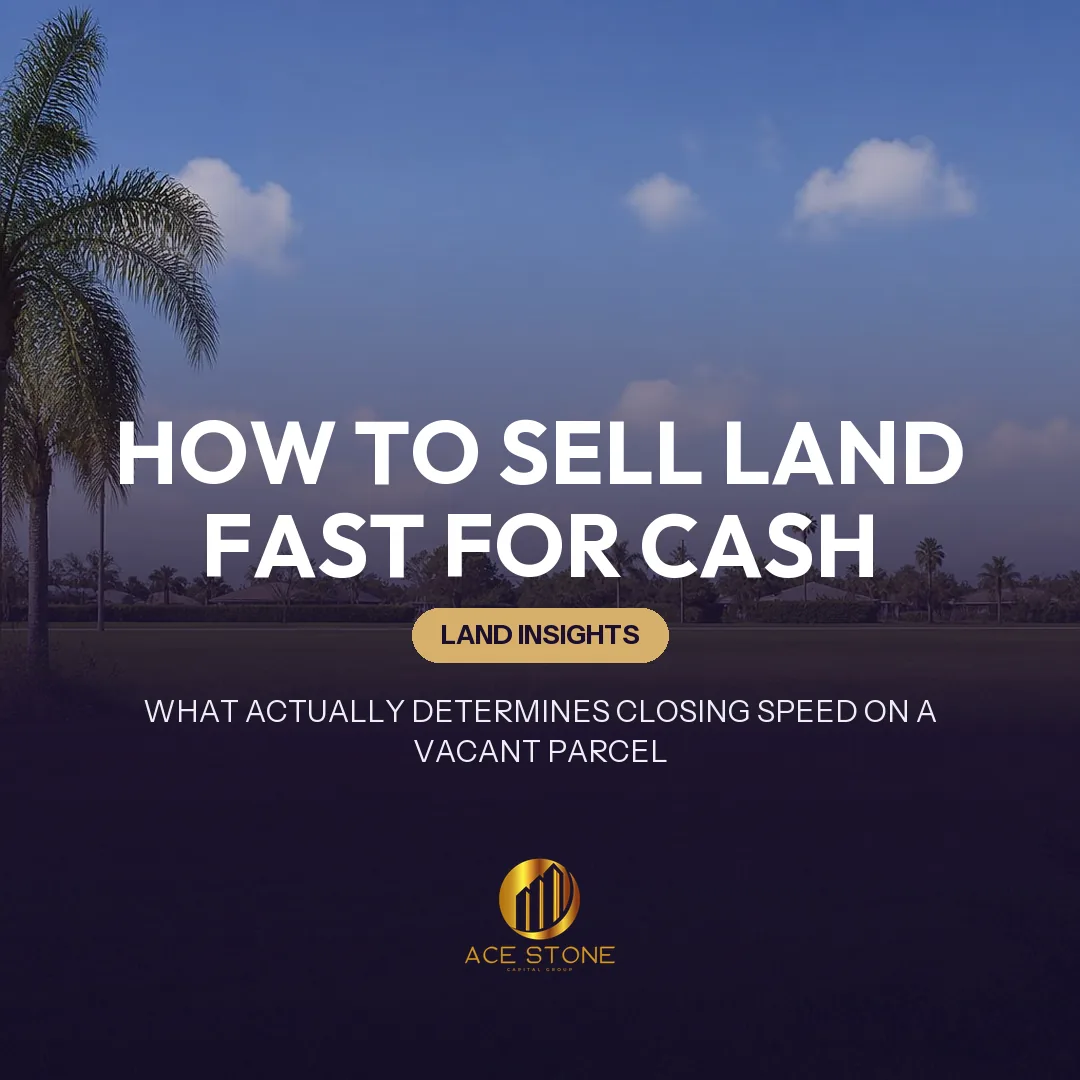Vacant residential land parcel in a Florida growth market
