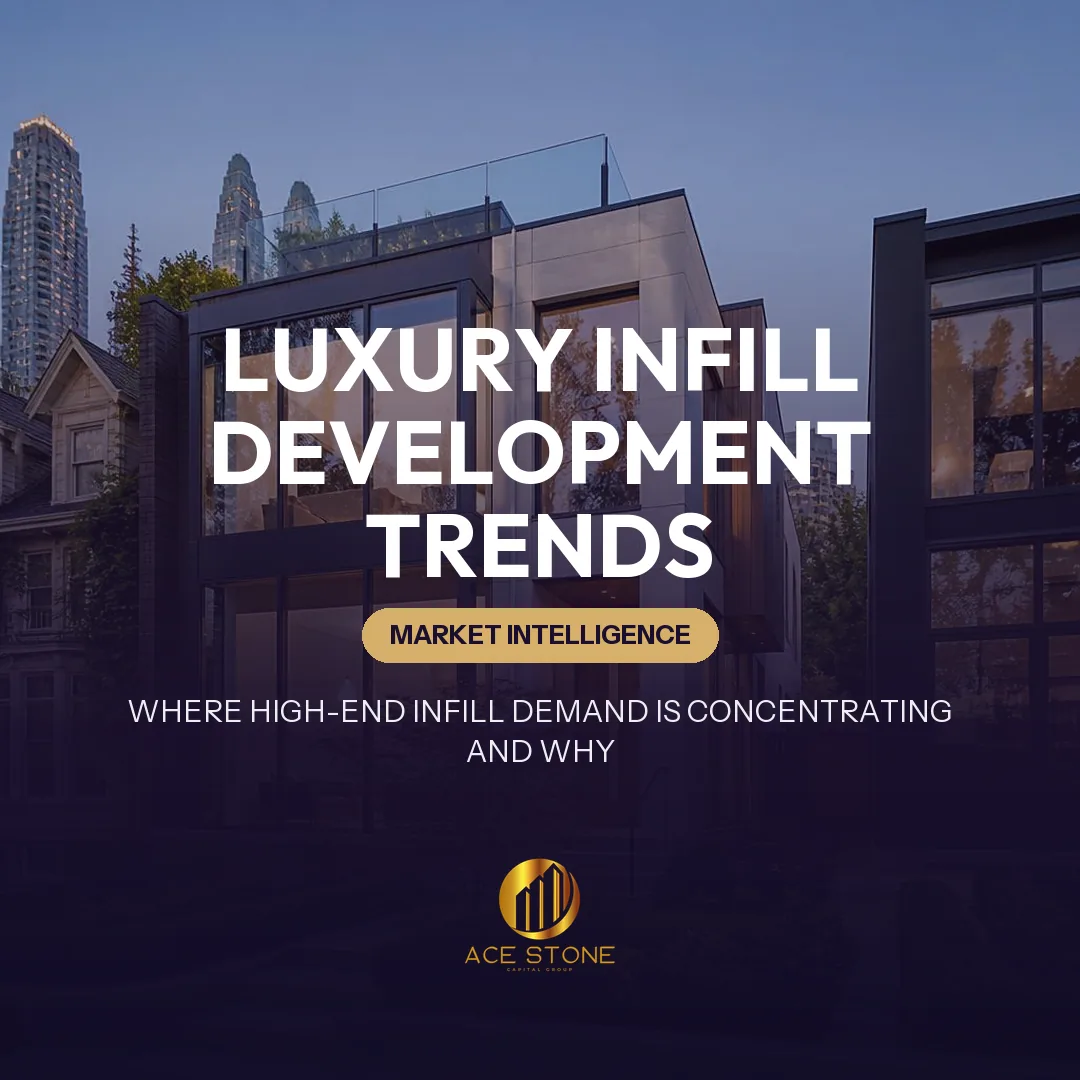 Newly built contemporary infill luxury homes in an established urban neighborhood