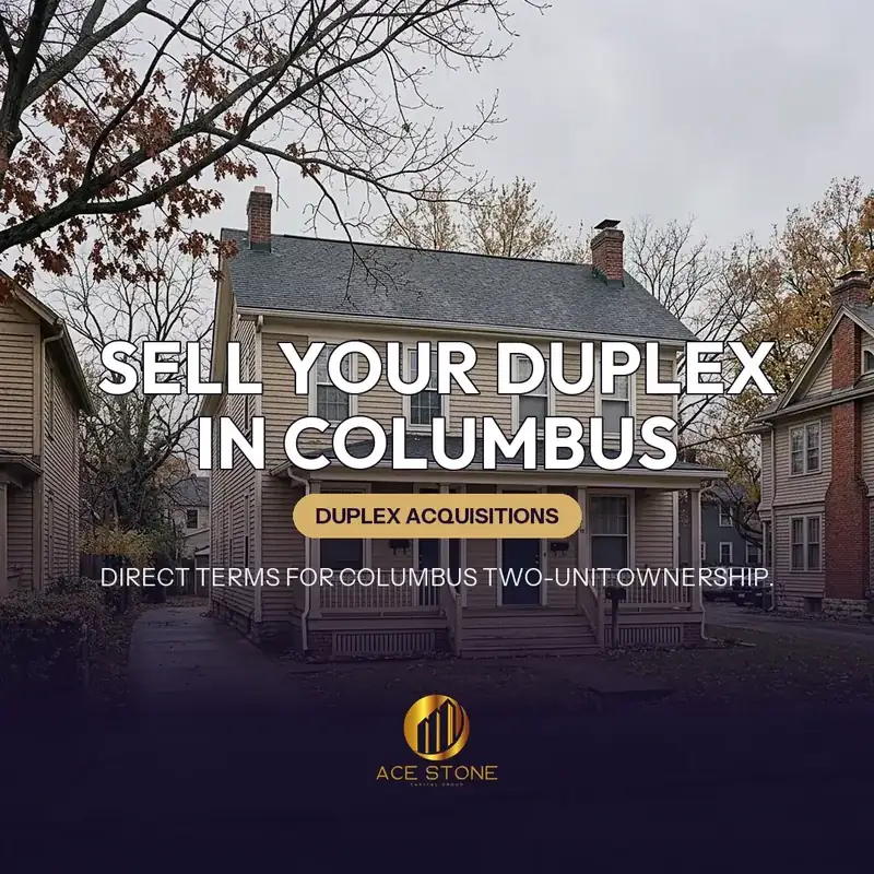Two-story duplex in Columbus, Ohio.