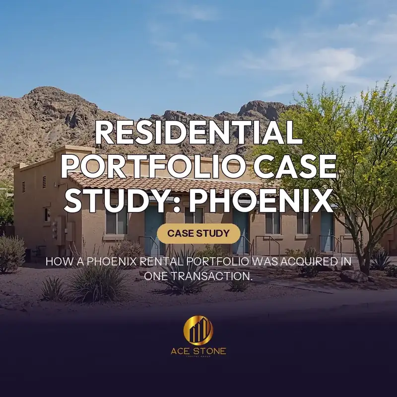 Stucco fourplex in Phoenix, Arizona.