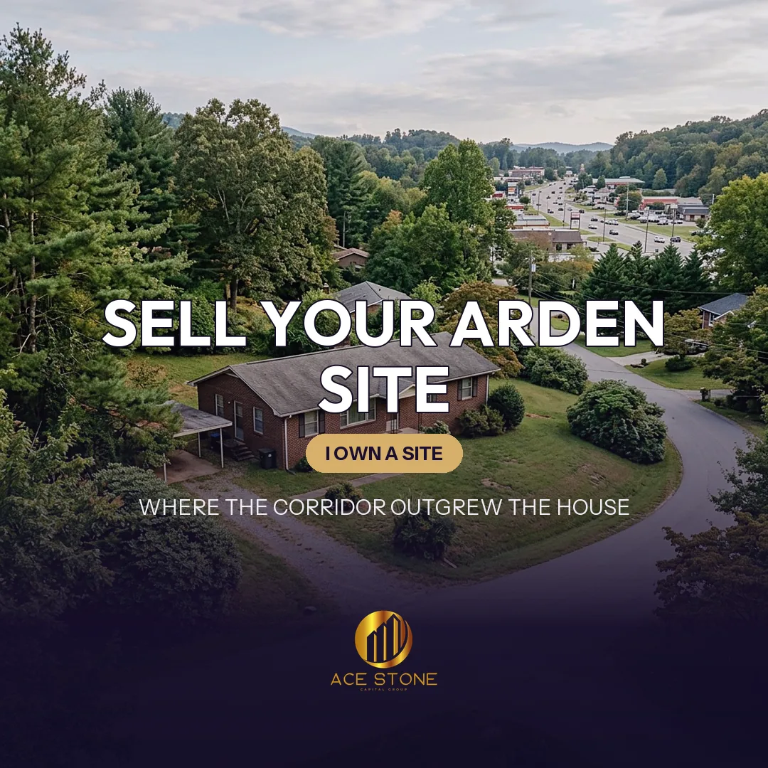 Improved redevelopment site on a large Arden, North Carolina lot near the Hendersonville Road corridor.