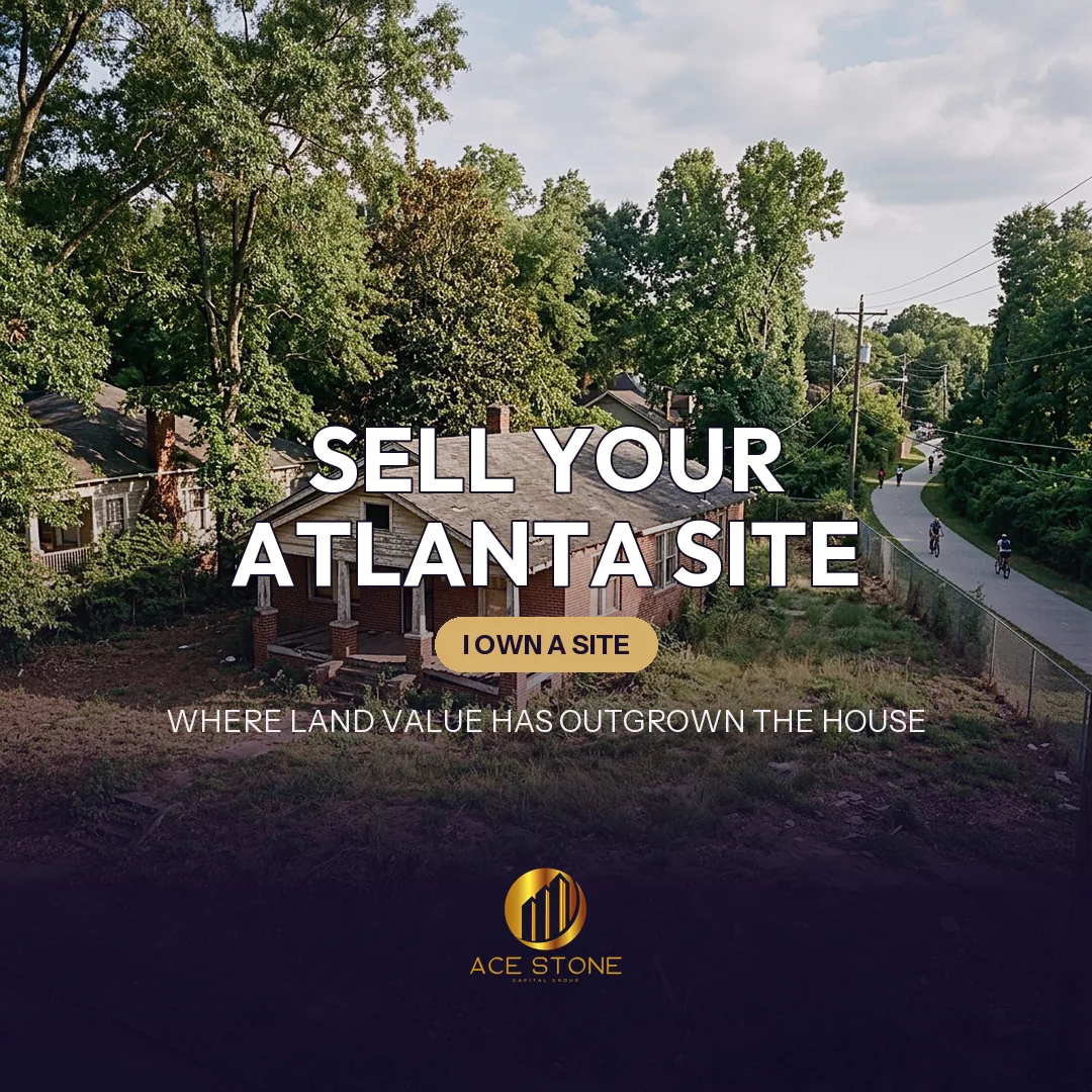 Postwar bungalow on a BeltLine-adjacent Atlanta lot positioned for redevelopment.