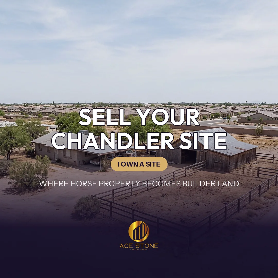 Horse property with an older ranch house on an acre-plus Chandler lot.
