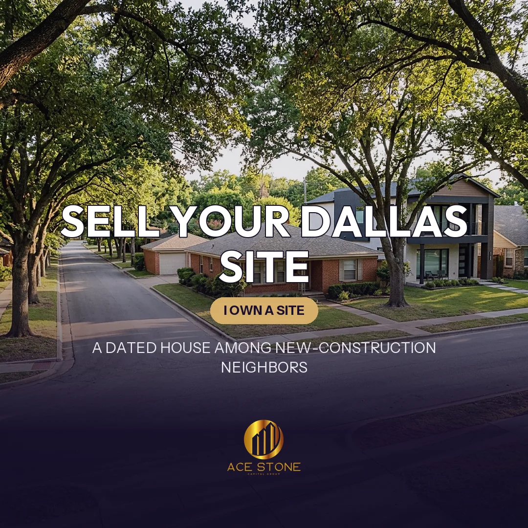 Improved teardown redevelopment site in an established Dallas neighborhood.