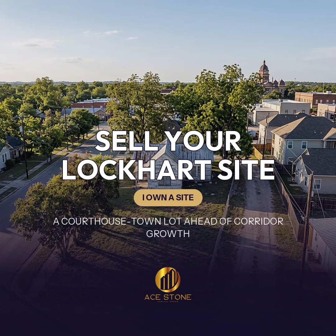 Improved redevelopment site with an original frame home near Lockhart's historic square.