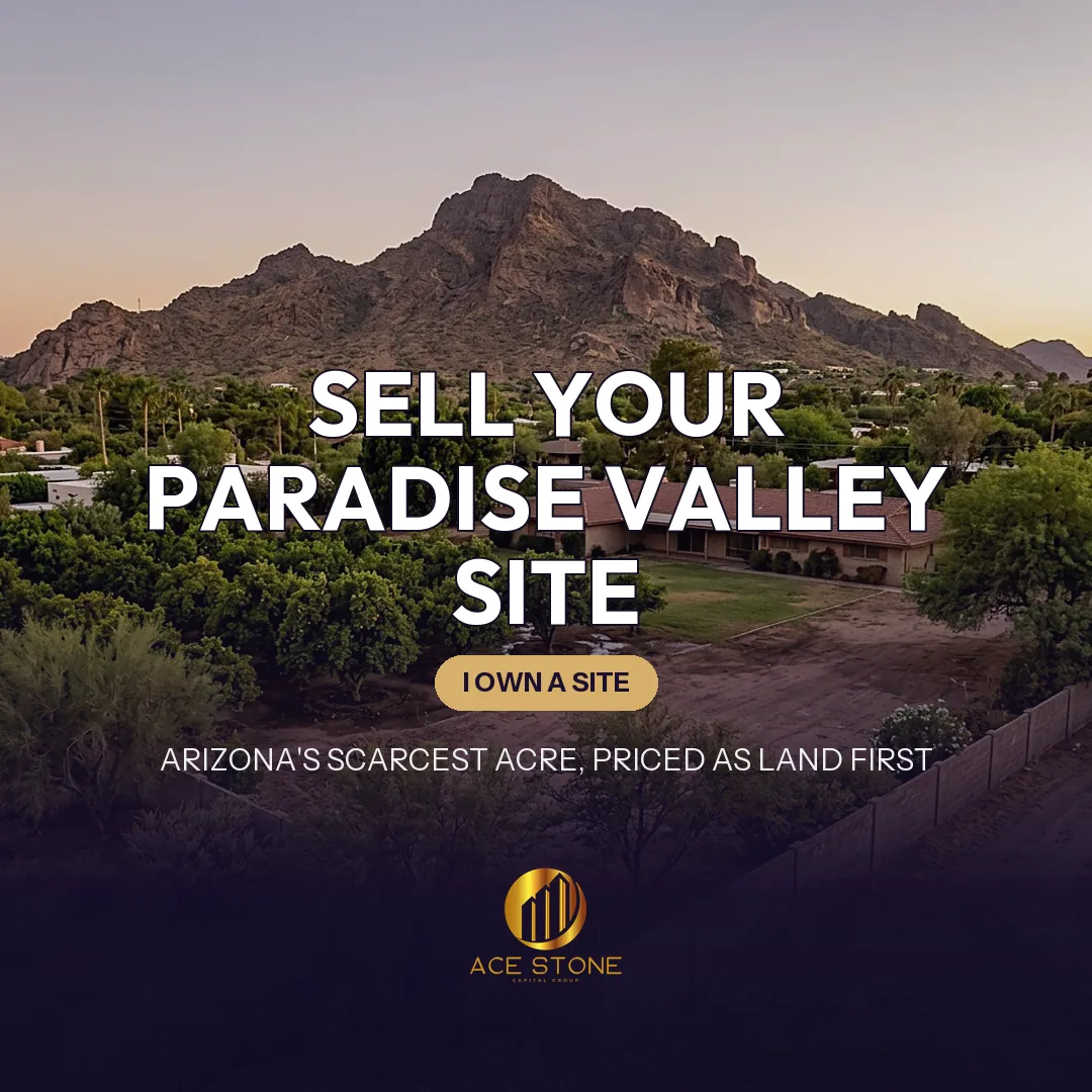 Aging single-story estate house on a flood-irrigated acre-plus Paradise Valley lot.