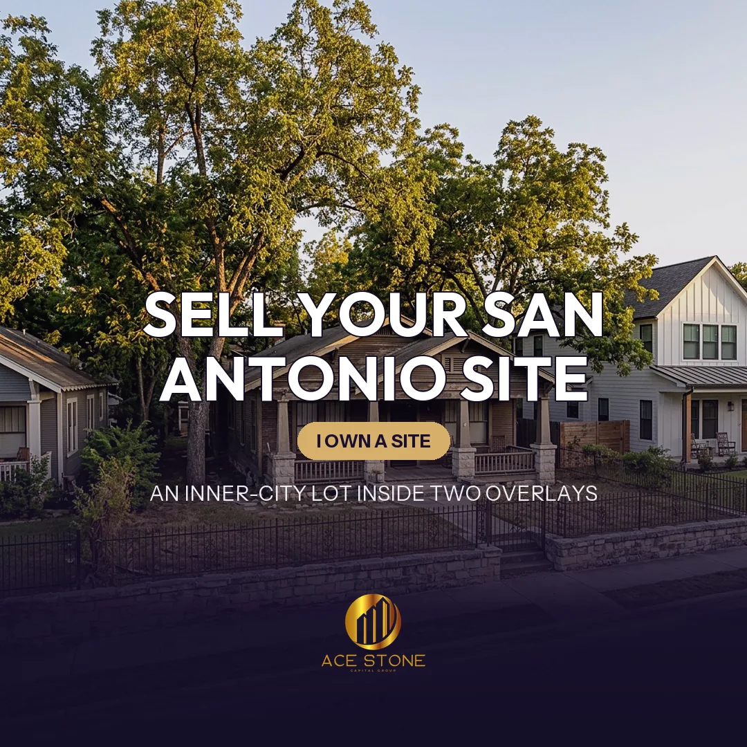 Improved redevelopment site with an early-20th-century home in a San Antonio historic district.