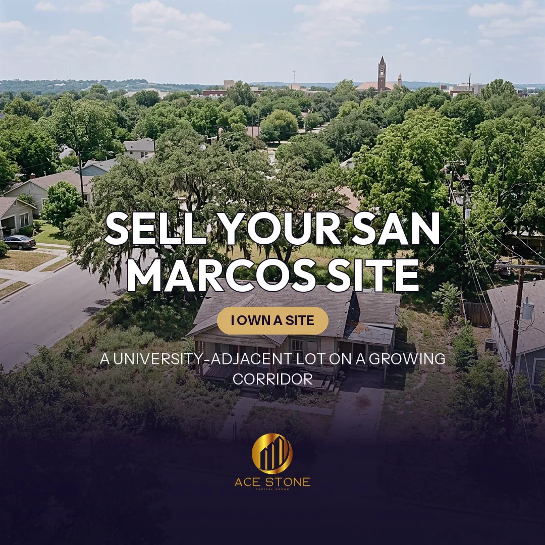 Improved redevelopment site with an older home on a wide in-town lot near downtown San Marcos.