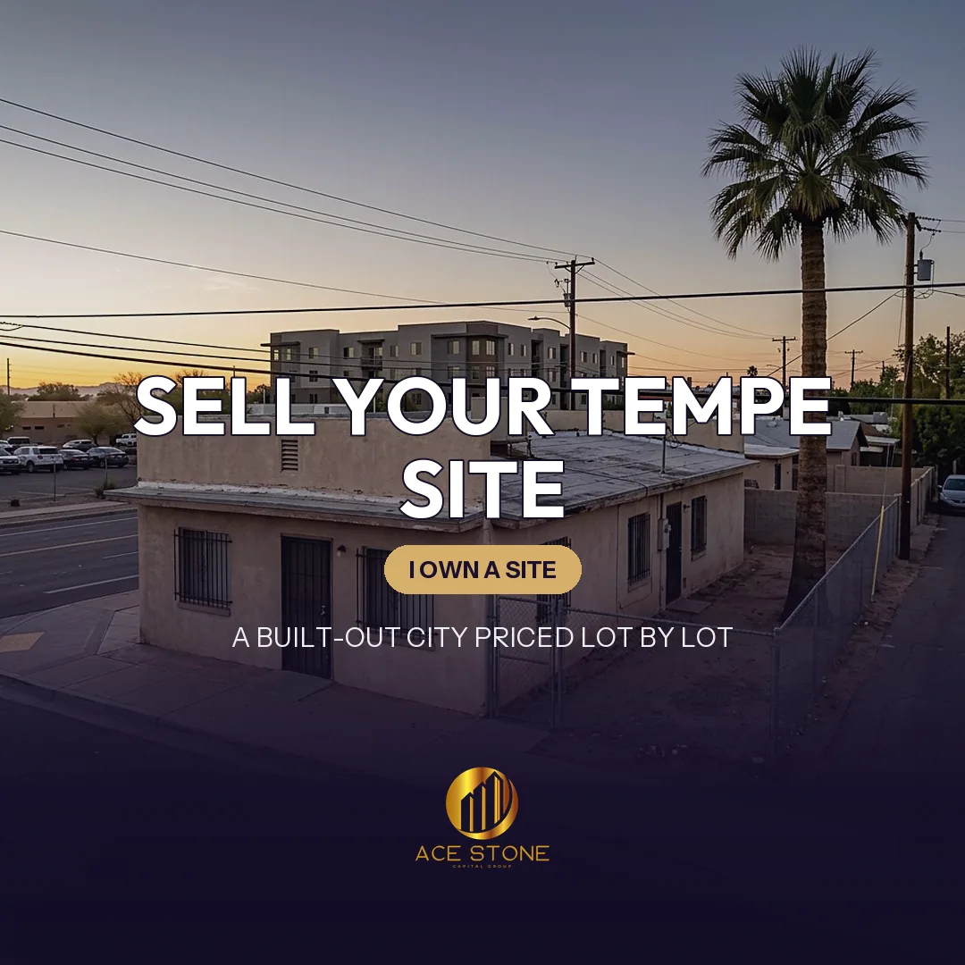Small older house near a Tempe light-rail corridor with redevelopment potential.