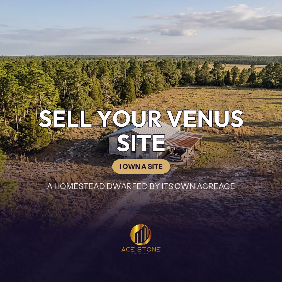Improved redevelopment site on a Venus, Florida acreage homestead along the Highlands County growth corridor.